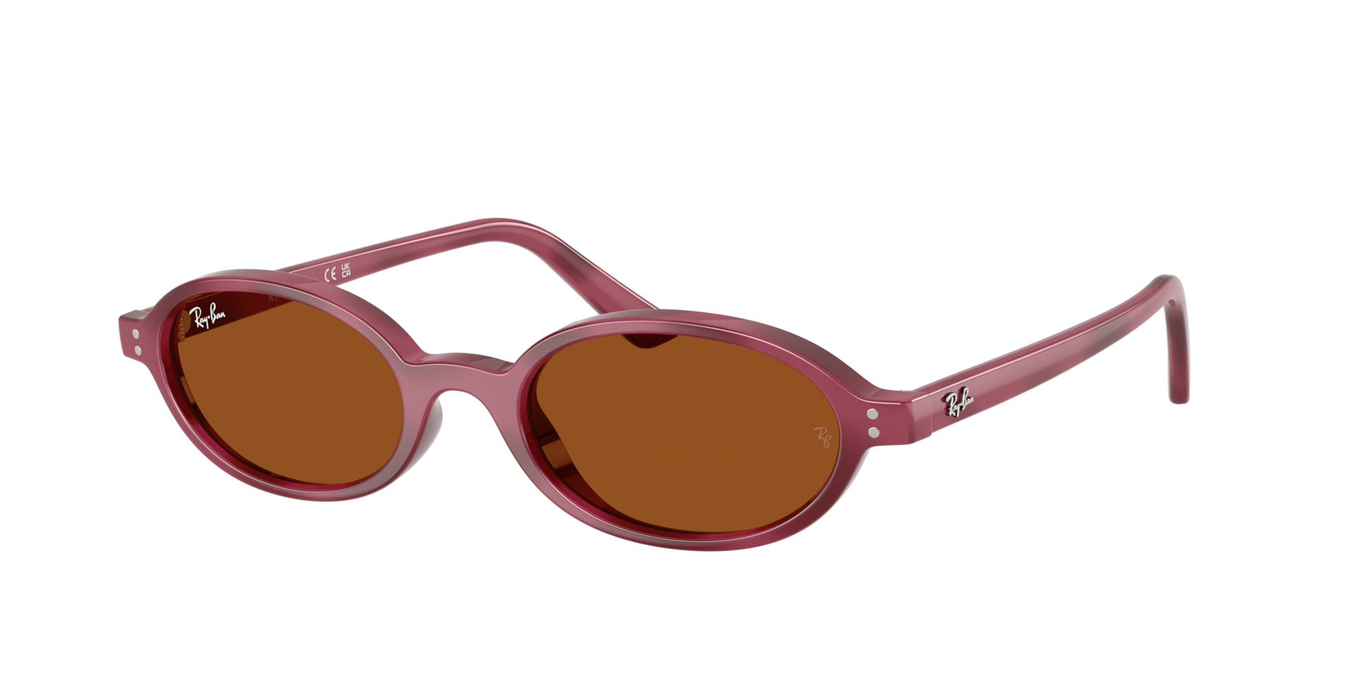 Ray-Ban Unisex Sunglass RB4472 Khal Bio-Based -  Frame color: Violet Havana, Lens color: Dark Brown