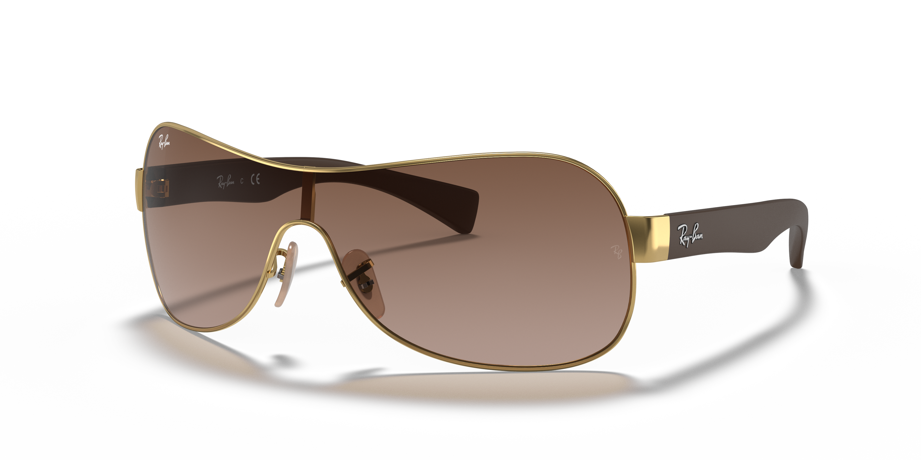 史上最も激安 lenses Brown with 132) - (0 M RB3471 Ray-Ban and frame Gold 小物