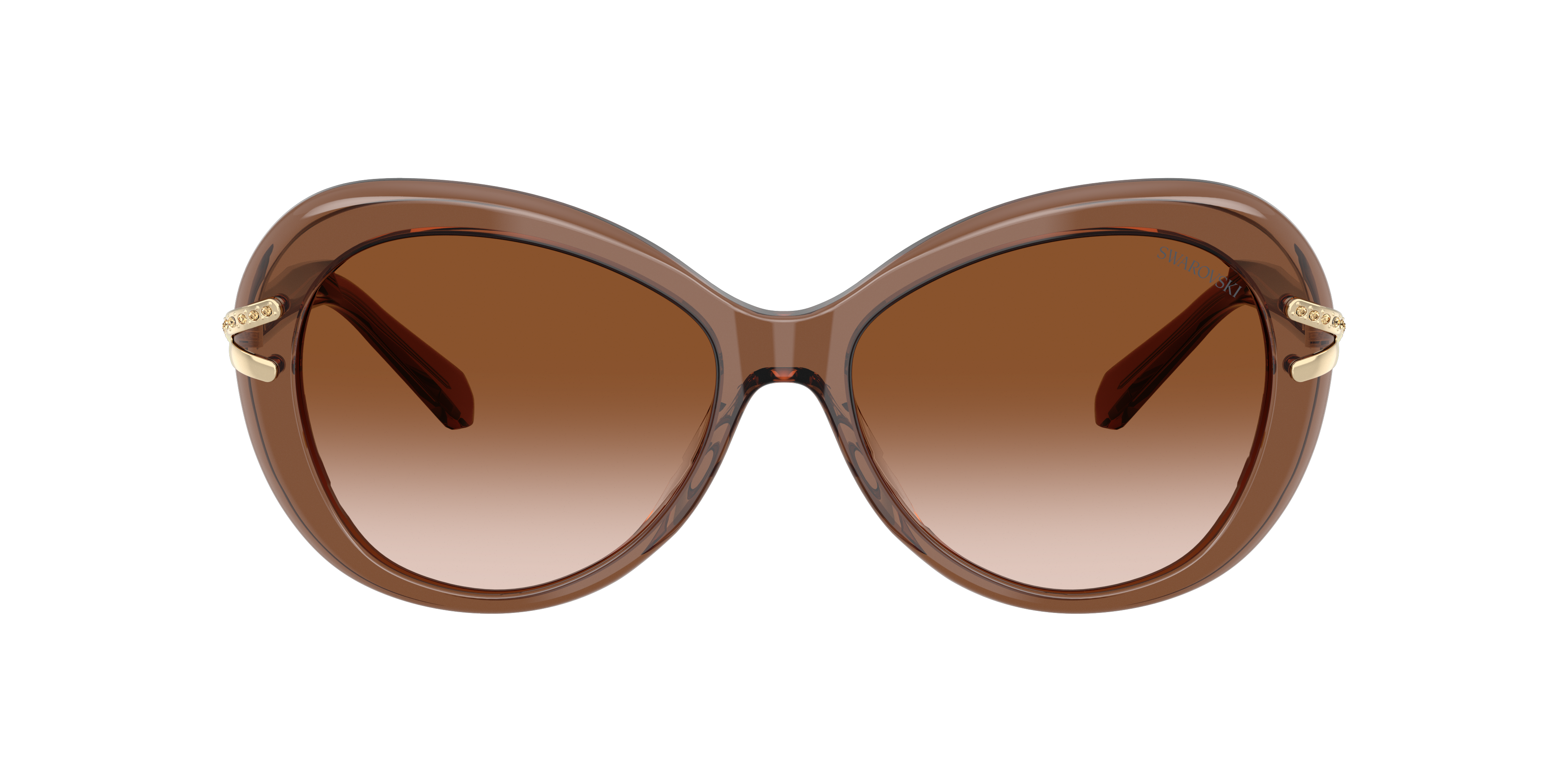 Swarovski Woman Sunglass Sk6026 In Gradient Brown