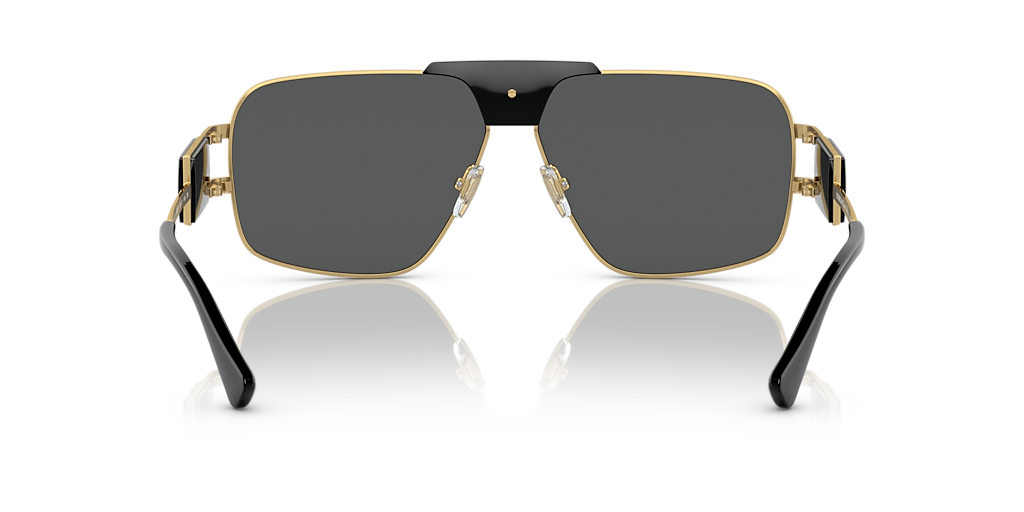VERSACE VE2251 Gold - Men Luxury Sunglasses, Dark Grey Lens