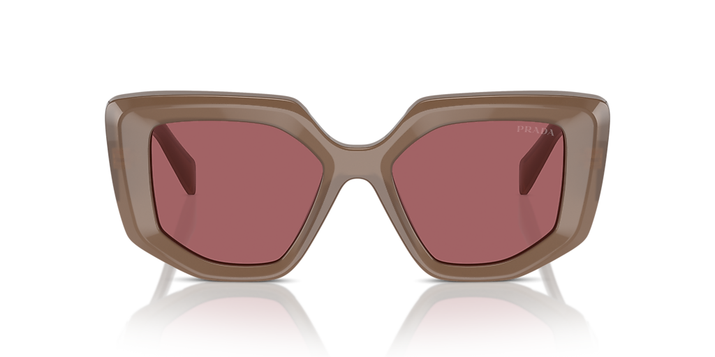 Prada PR 14ZS M (50 - 18) with Violet lenses and Brown frame