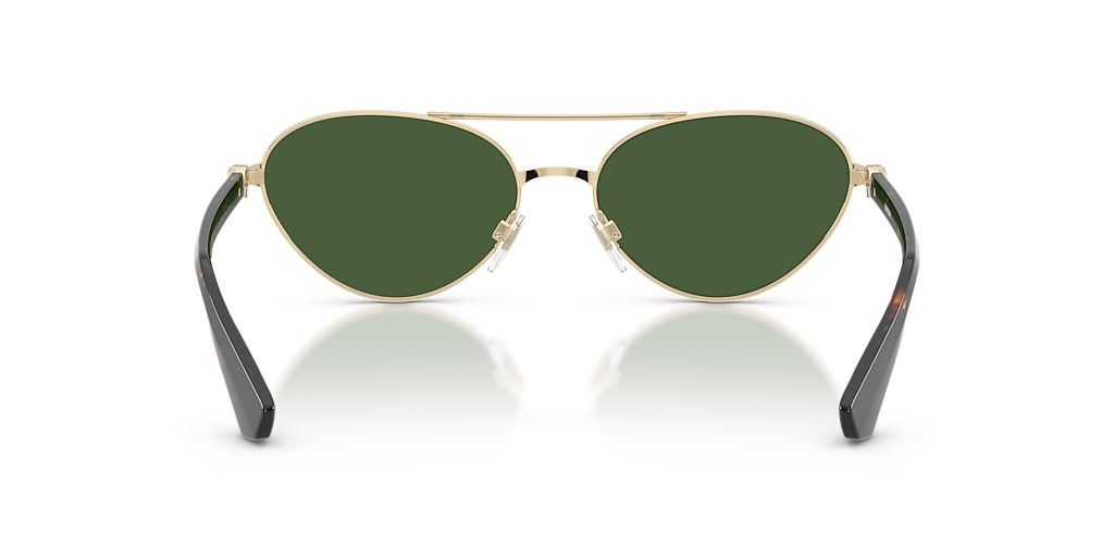 BURBERRY BE3165 Light Gold - Women Luxury Sunglasses, Dark Green Lens