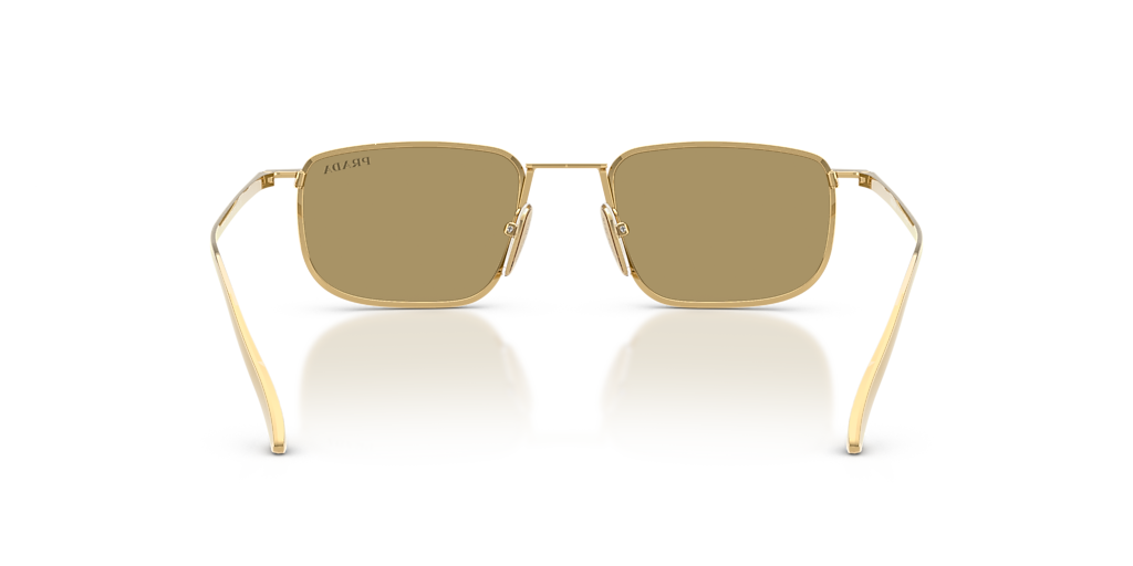 PRADA ゴールドカラーフレームメンズサングラス 度無し Prada PR D55S S (55 - 19) with Brown lenses and Gold frame