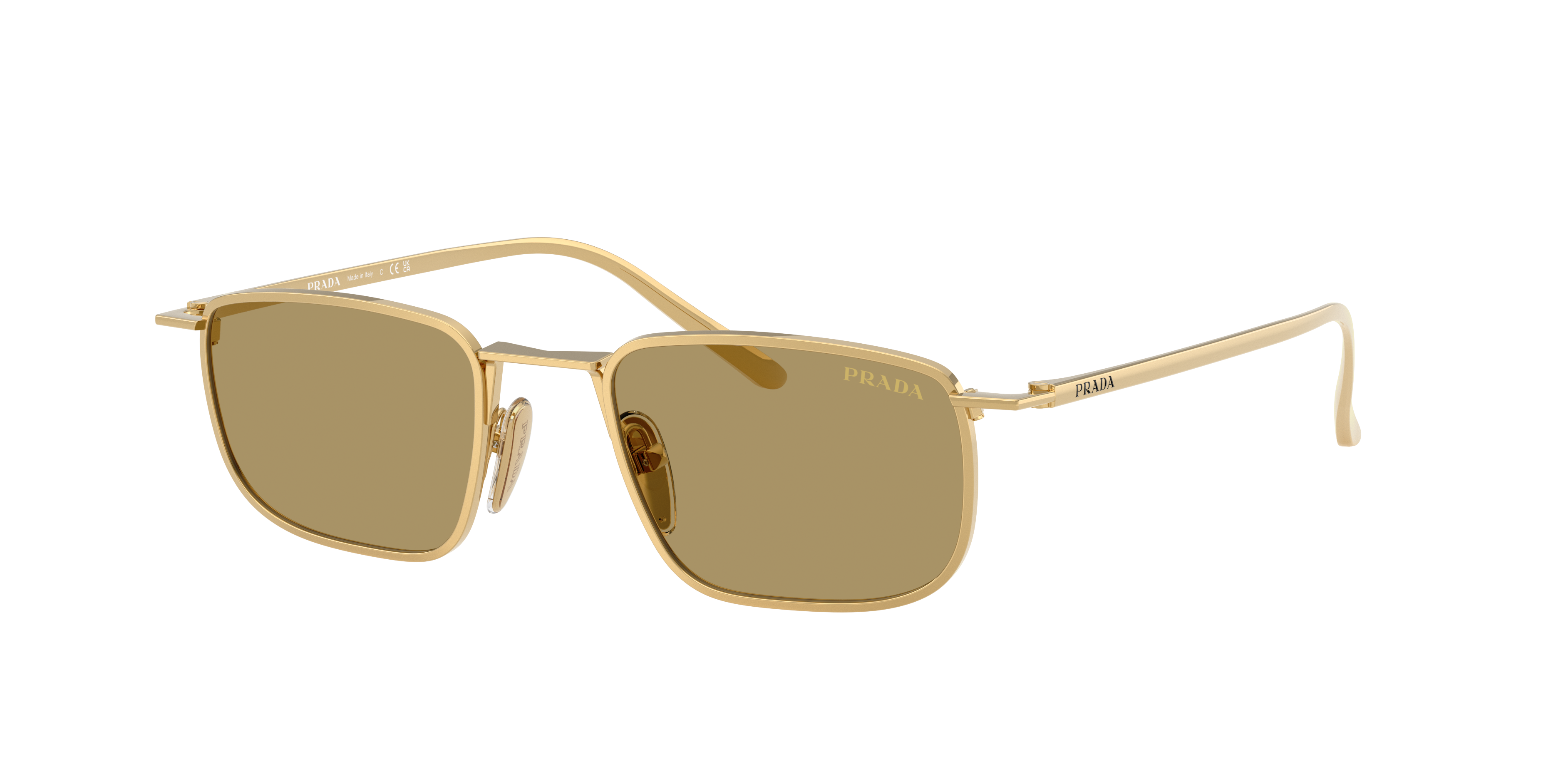 Prada Man Sunglass PR D52S -  Frame color: Gold, Lens color: Green Olive