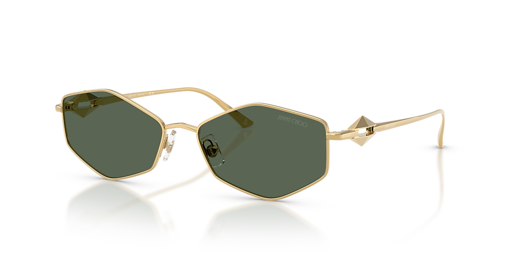 JIMMY CHOO JC4017 Gold - Sonnenbrille für Frau, Gläserfarbe: Dunkelgrün