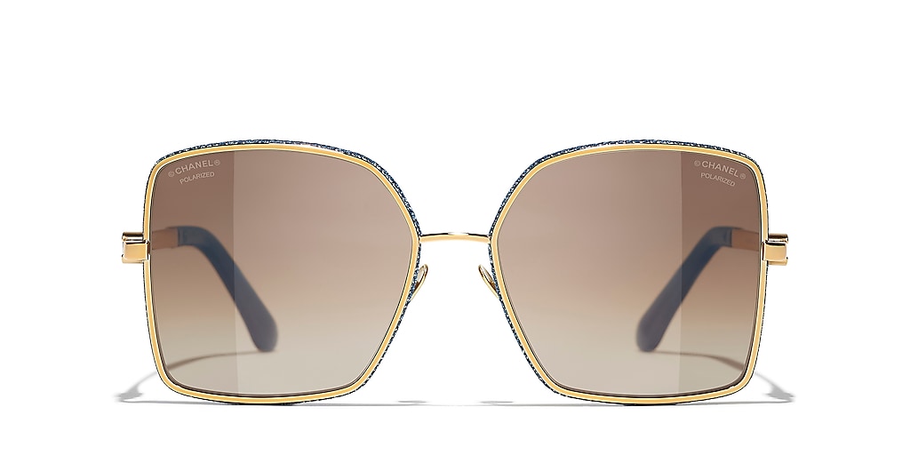 *春夏の注目アイテム*【CHANEL】デニム ロゴ サングラス CH4288Q Chanel Square Sunglasses CH4288Q XL (57 - 17) with Brown