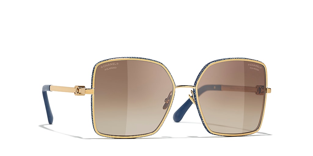 CHANEL シャネル メタル ロゴ スクエア サングラス CH4288Q Chanel Square Sunglasses CH4288Q XL (57 - 17) with Brown