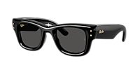 RAY-BAN RB4940 Wayfarer Puffer Fucsia - Unisex Sunglasses, Ultra Black Lens