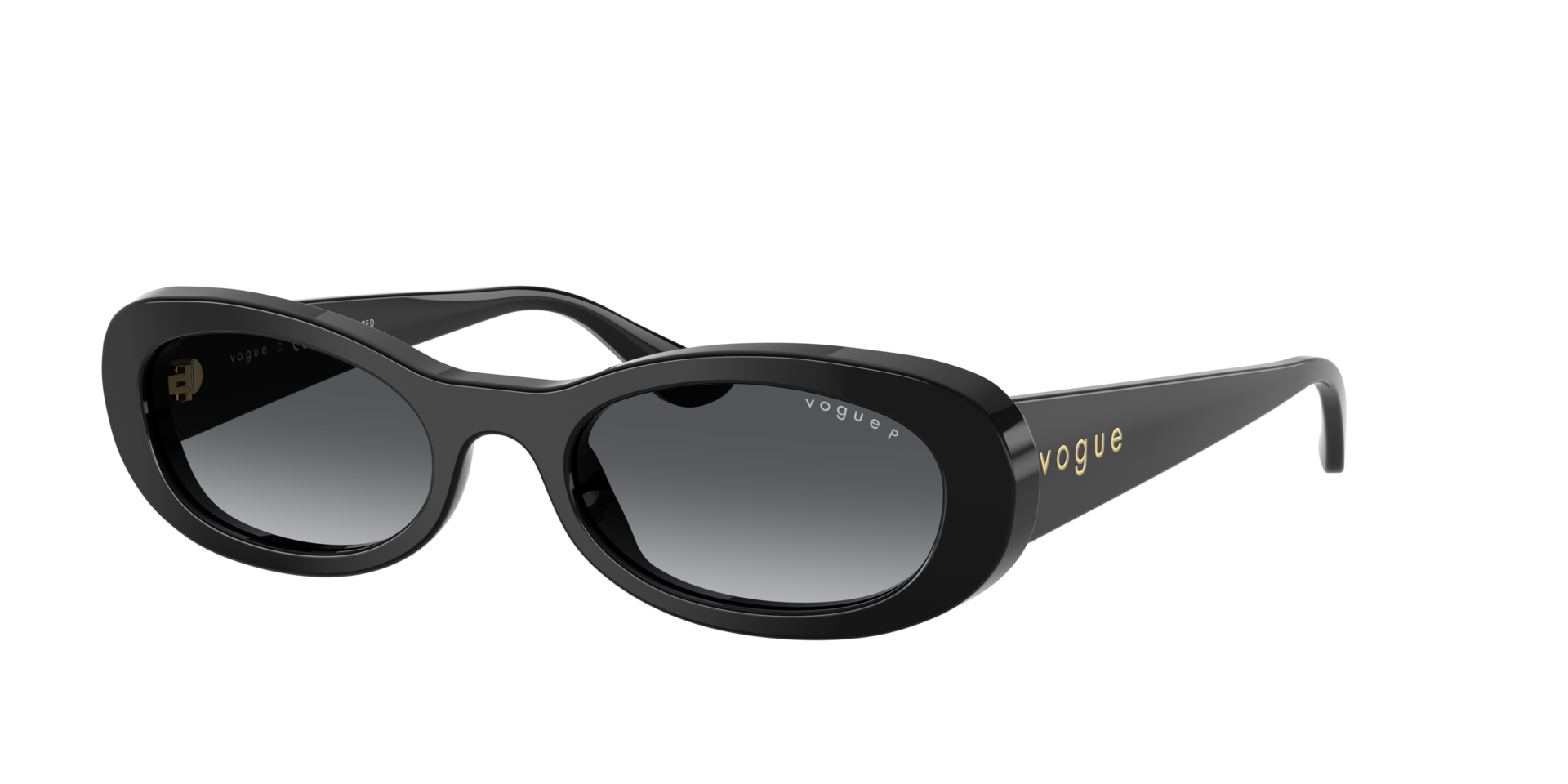 Vogue Eyewear Woman Sunglass VO5582S - Frame color: Black, Lens color: Gradient Grey Polarized