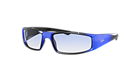 Ray-Ban RB4335 S (58 - 17) with Blue lenses and Black frame