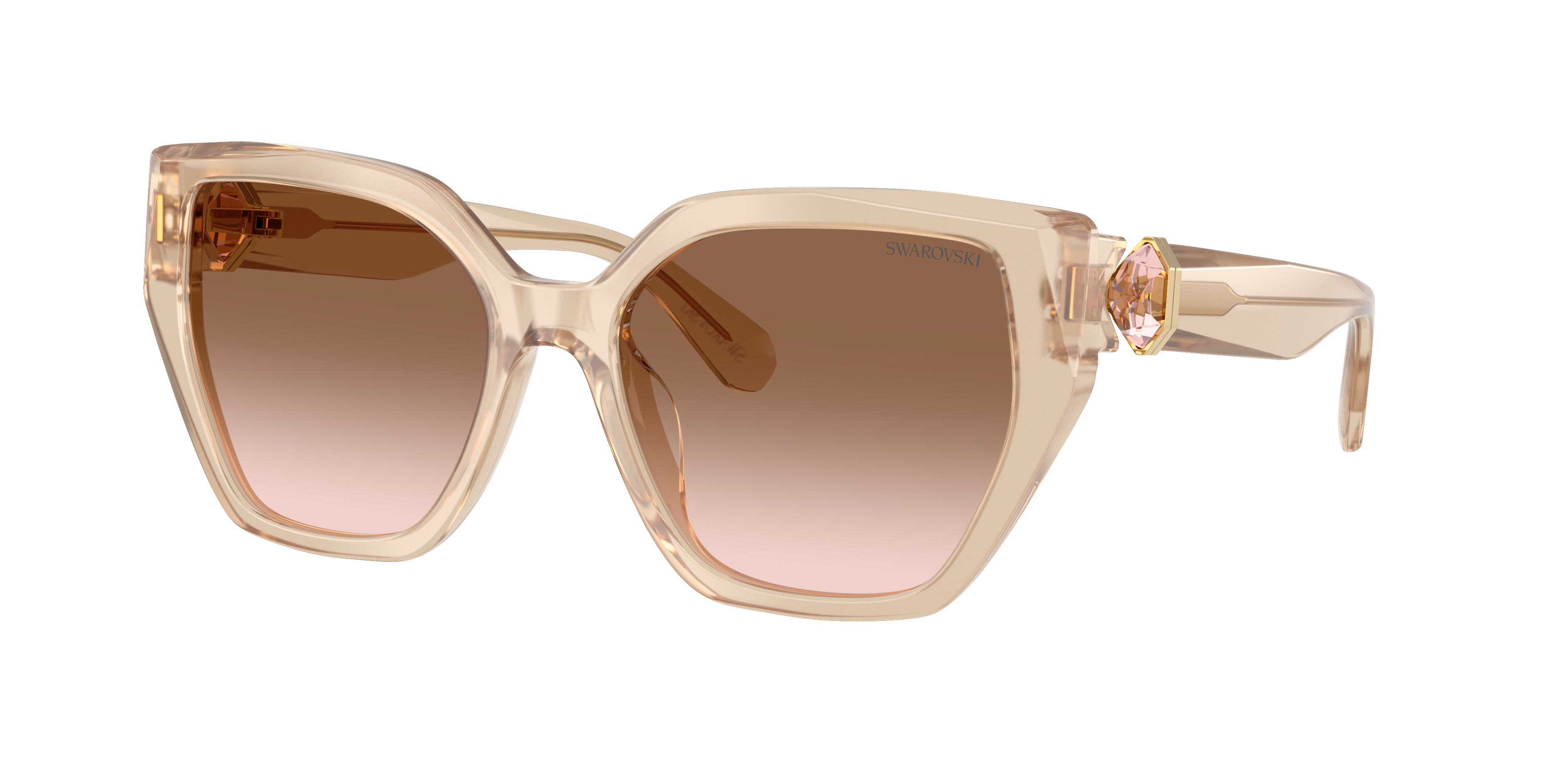 Swarovski Woman Sunglass SK6044U -  Frame color: Milky Beige, Lens color: Gradient Brown