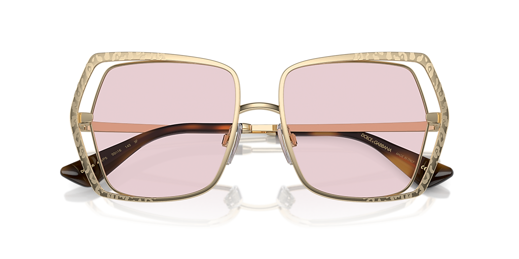 小物 Dolce&Gabbana sunglasses Dolce&Gabbana DG2306 L (55 - 16) with Pink lenses and Gold