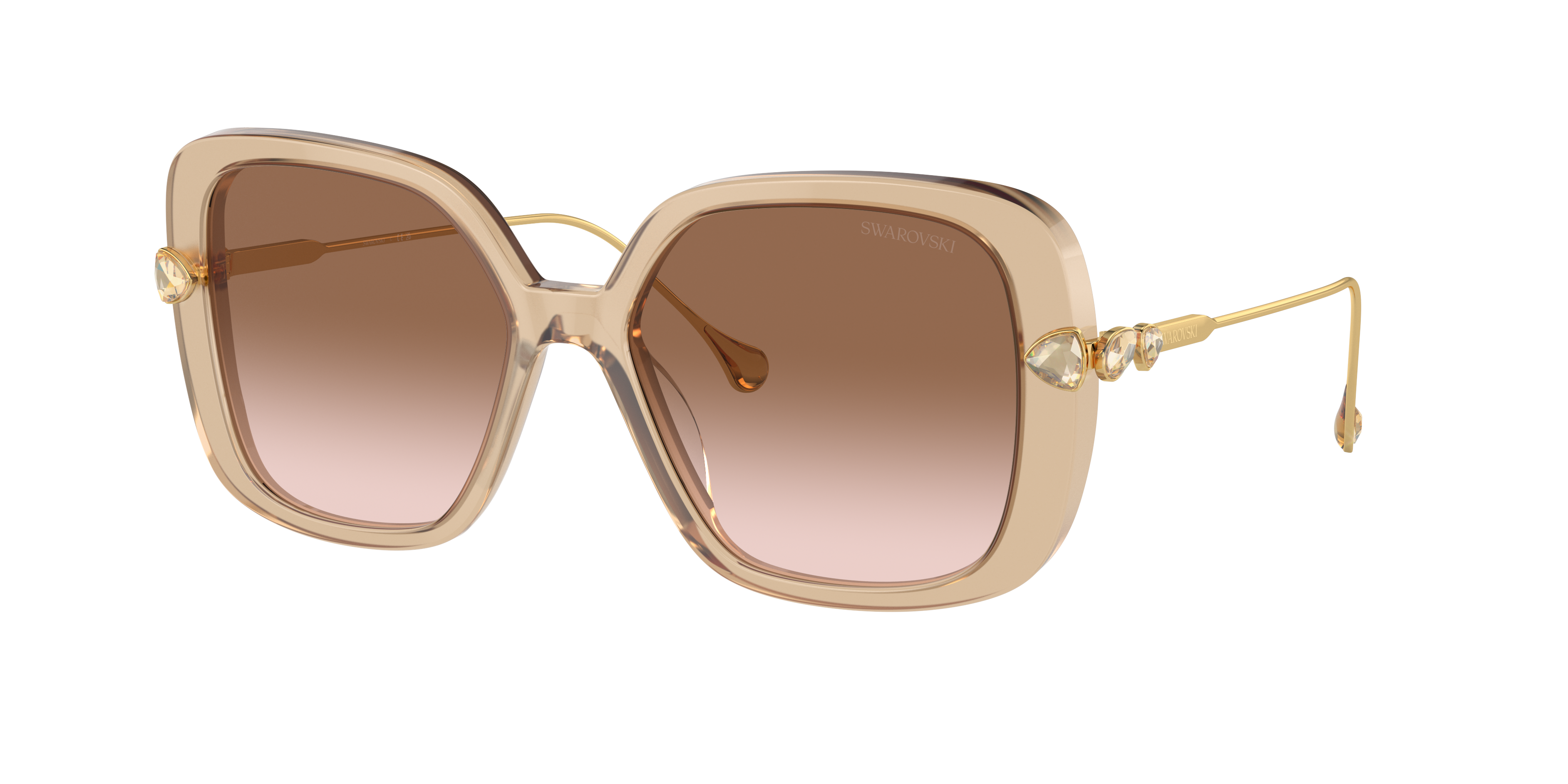 Swarovski SK6011 XL (55 - 17) with Brown lenses and Beige