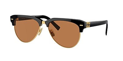 Miu Miu MU 09ZS 57 Brown & Black Sunglasses | Sunglass Hut USA 