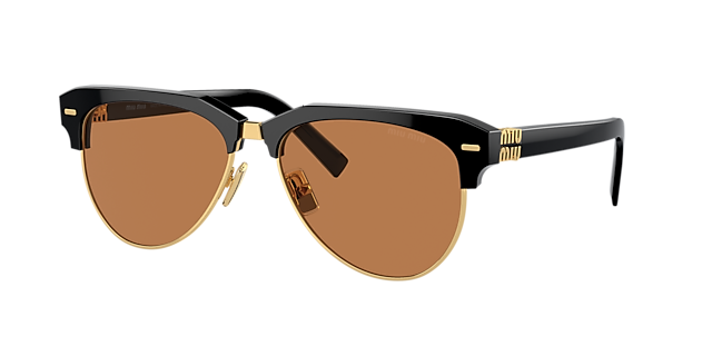 Miu Miu MU 09ZS 57 Brown & Black Sunglasses | Sunglass Hut USA 