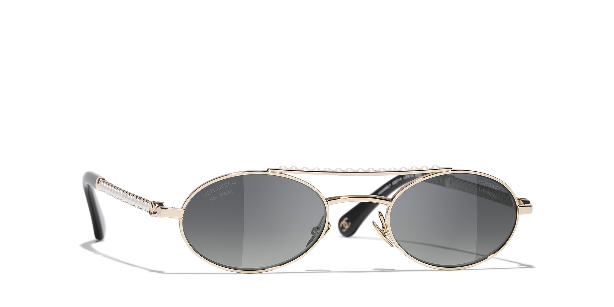 Chanel Woman Sunglass Oval Sunglasses CH4297H CH4297H -  Frame color: Black, Lens color: Grey
