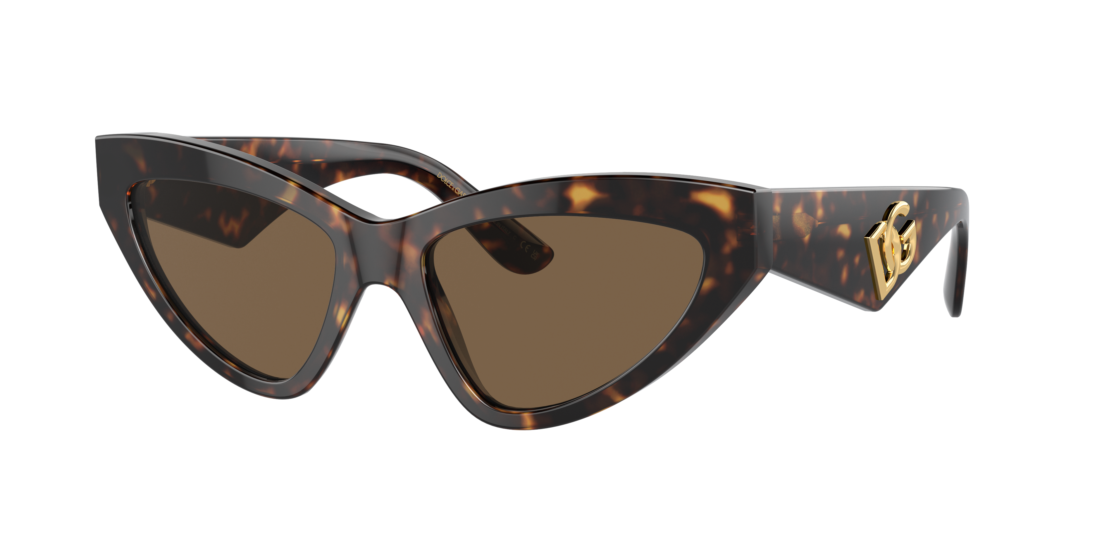 Dolce & Gabbana Dg Crossed Cat-eye Frame Sunglasses In Brown