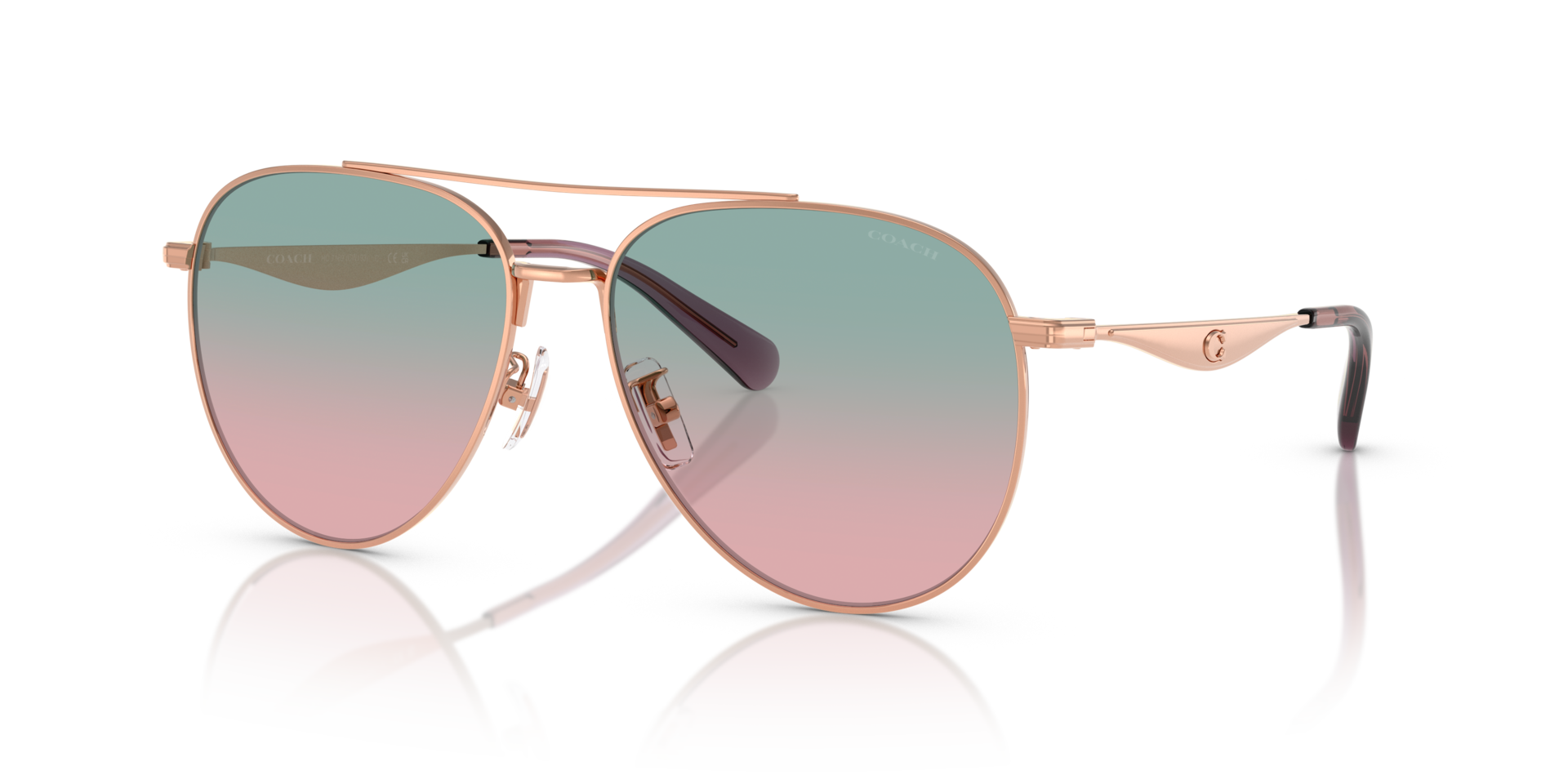 Coach HC7169 CW193 L (57 - 15) with Blue lenses and Gold 