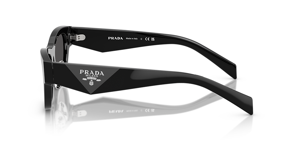 PRADA PR B09SF Black - Women Luxury Sunglasses, Dark Grey Lens