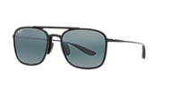 MAUI JIM Keokea Black Shiny - Unisex Sunglasses, Neutral Grey Polarized Lens