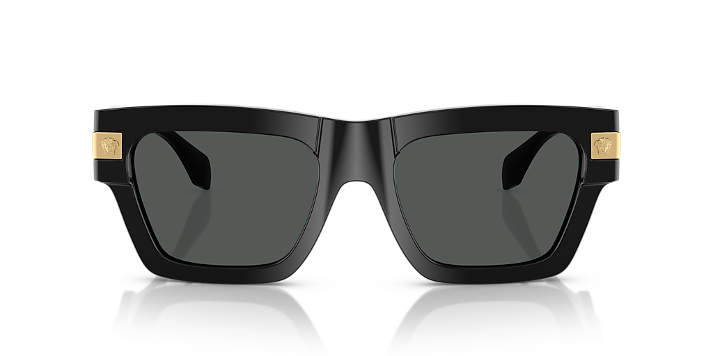 VERSACE VE4464F Black - Men Luxury Sunglasses, Dark Grey Lens