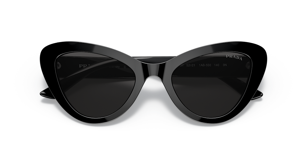 PRADA PR 13YS Black - Women Luxury Sunglasses, Dark Grey Lens