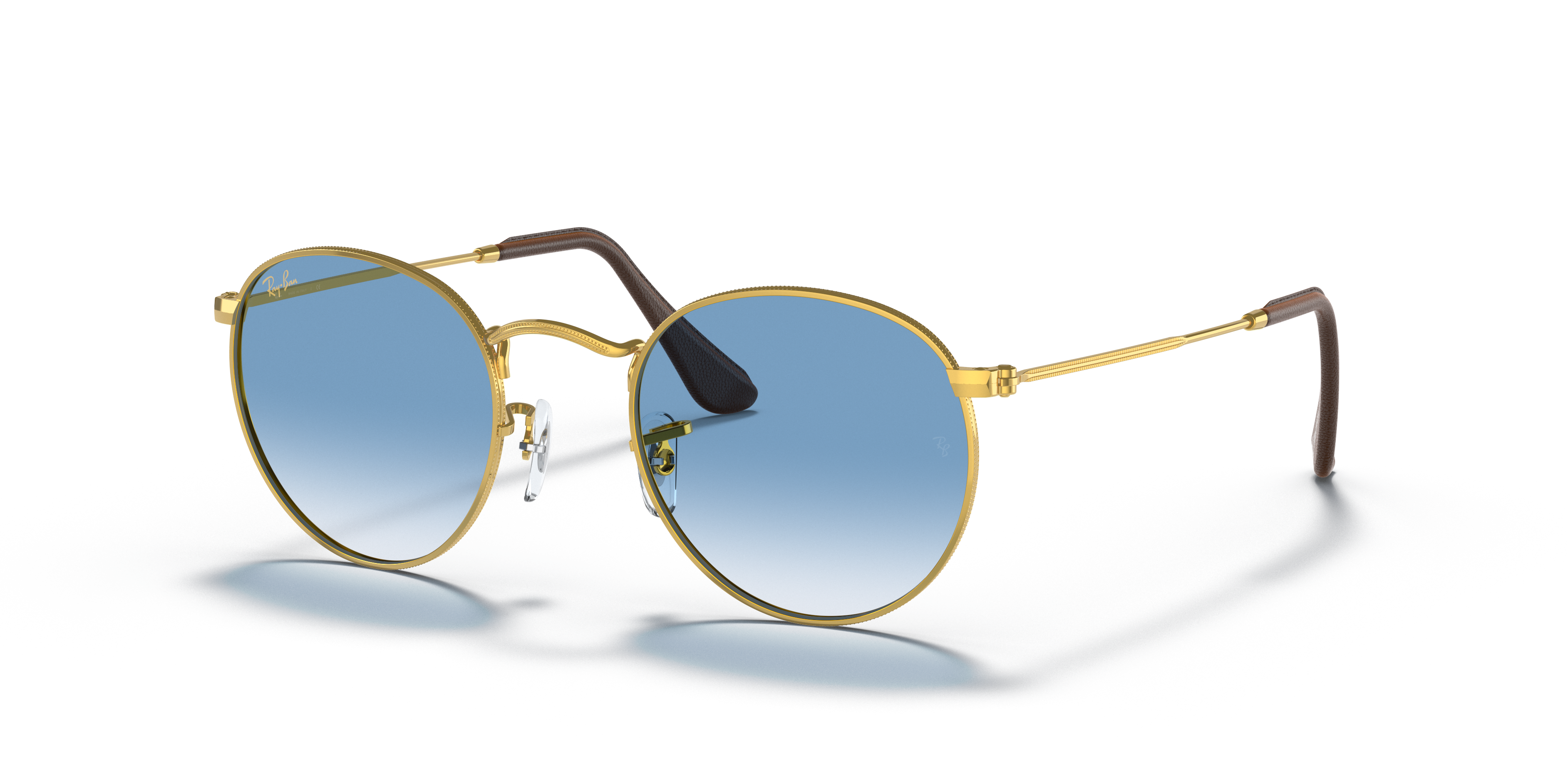 Ray-Ban RB3447 Round Metal @Collection S (50 - 21) with Blue