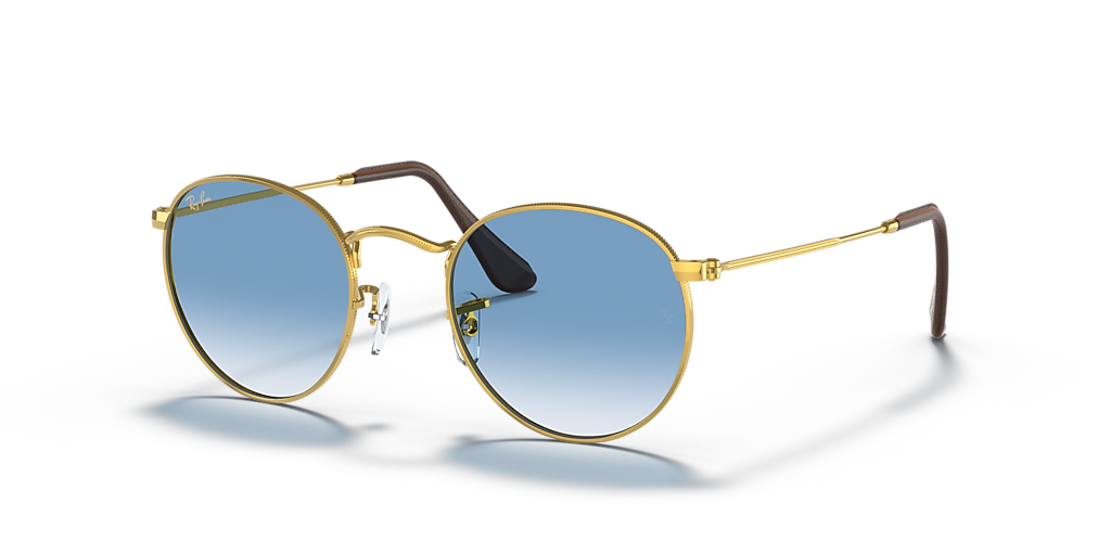 Ray-Ban RB3447 Round Metal @Collection S (50 - 21) with Blue