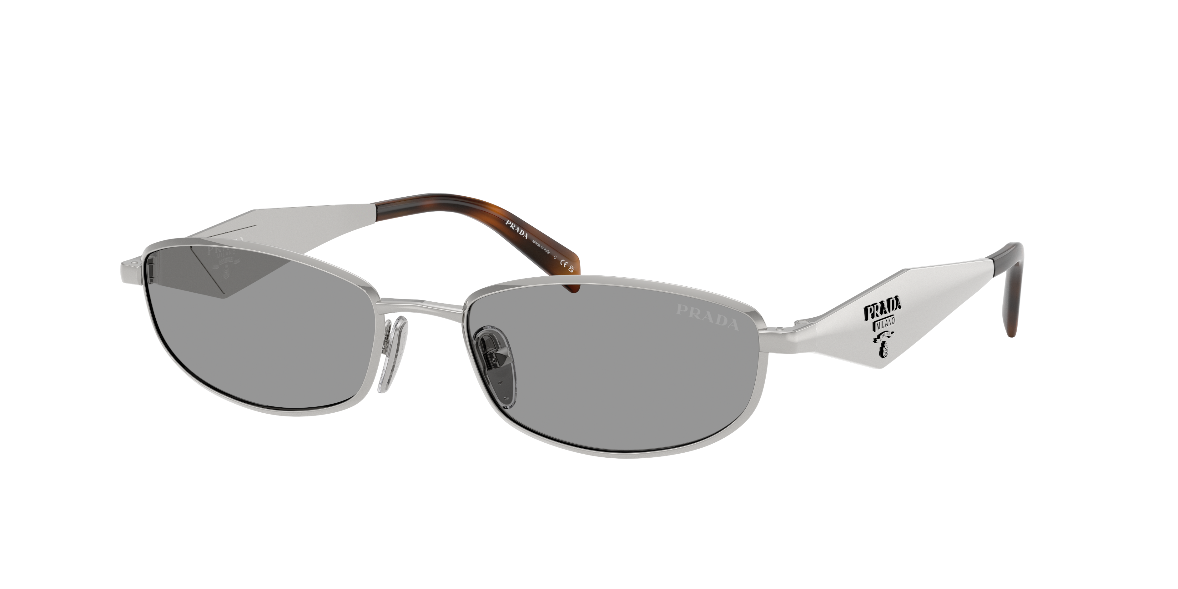 Prada Woman Sunglass PR D51S -  Frame color: Silver, Lens color: Grey