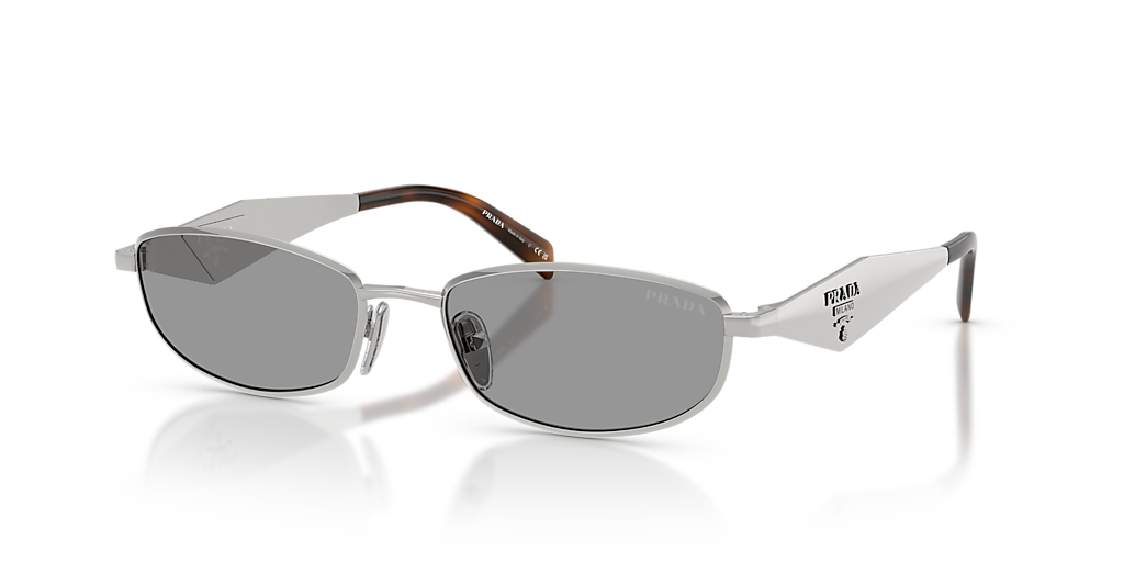 美品　PRADA　サングラス　ブラウンレンズ　シルバーフレーム Prada PR D51S L (55 - 18) with Grey lenses and Silver frame