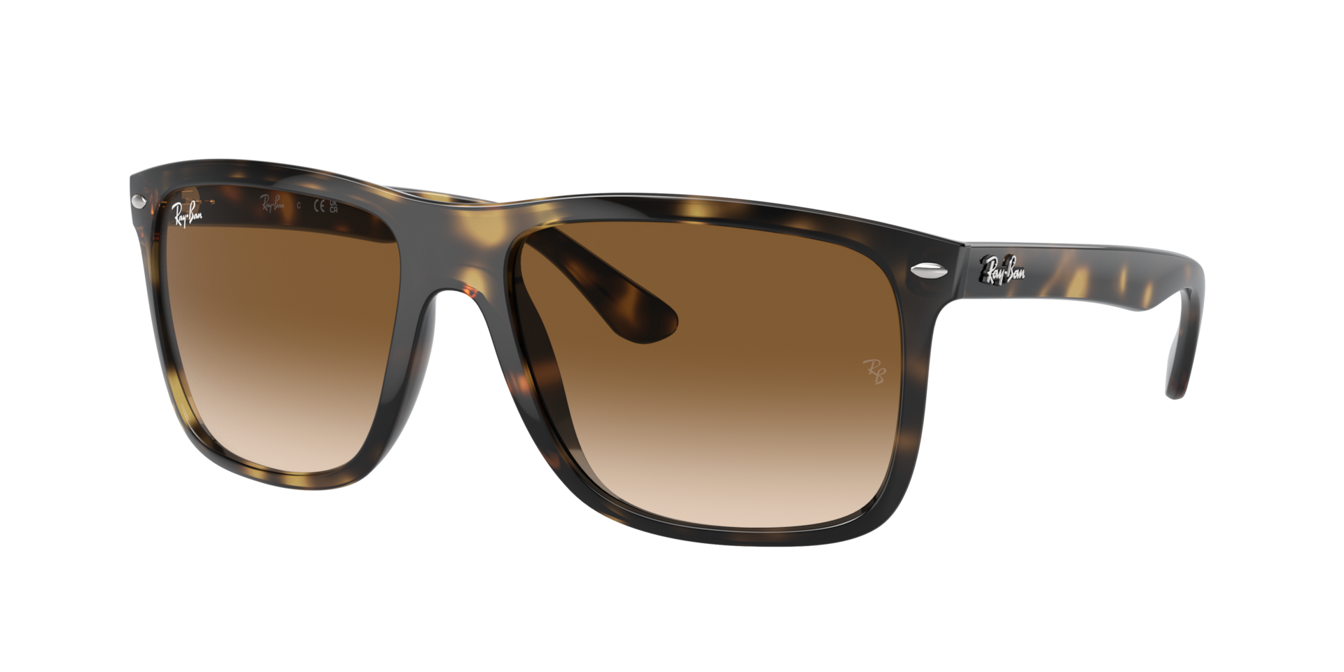 Ray-Ban Unisex Sunglass RB4547 Boyfriend Two -  Frame color: Havana, Lens color: Light Brown