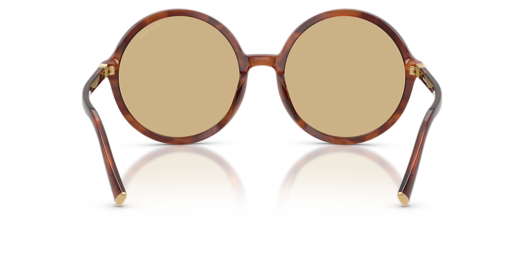 MIU MIU MU B02SF Striped Tobacco - Women Luxury Sunglasses, Yellow Lens
