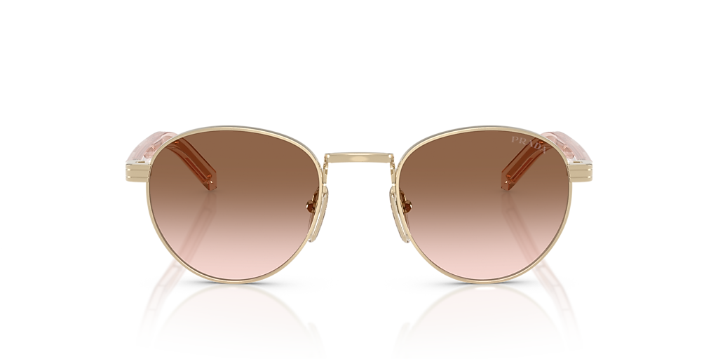 Prada PR B52S XS (49 - 21) with Brown lenses and Gold frame