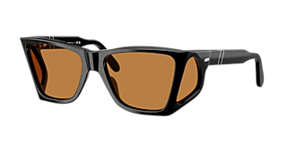 Persol PO2803S Occhiali Da Sole Uomo Rettangolari Con Kit Pulizia In Omaggio - Montatura In Acetato Lucido, Cerniera A 5 Canne, Aste Meflecto - Lenti Polarizzate, Colore 95/58 - Garanzia 2 Anni
