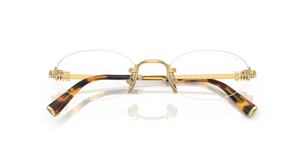 Miu Miu MU A54S S (51 - 20) with Transparent lenses and Gold frame