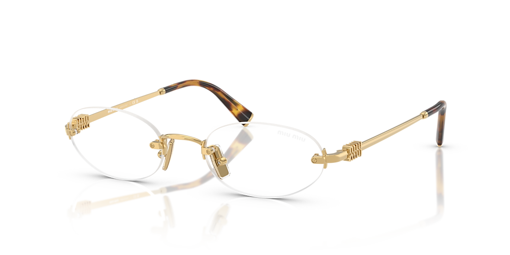 Miu Miu MU A54S S (51 - 20) with Transparent lenses and Gold frame