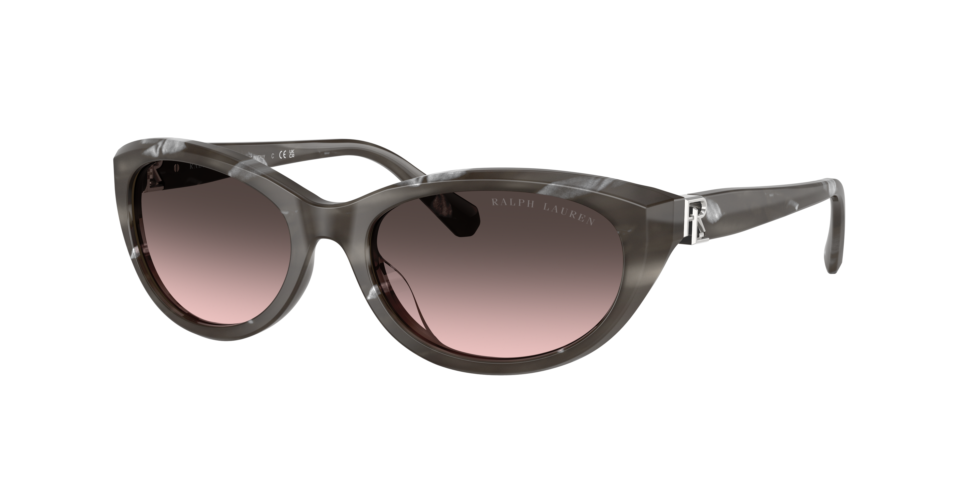 Ralph Lauren Woman Sunglass RL8226U -  Frame color: Oystershell Black, Lens color: Pink Gradient Grey