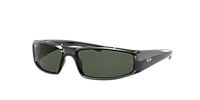 Ray-Ban RB4335 S (58 - 17) with Green lenses and Black frame