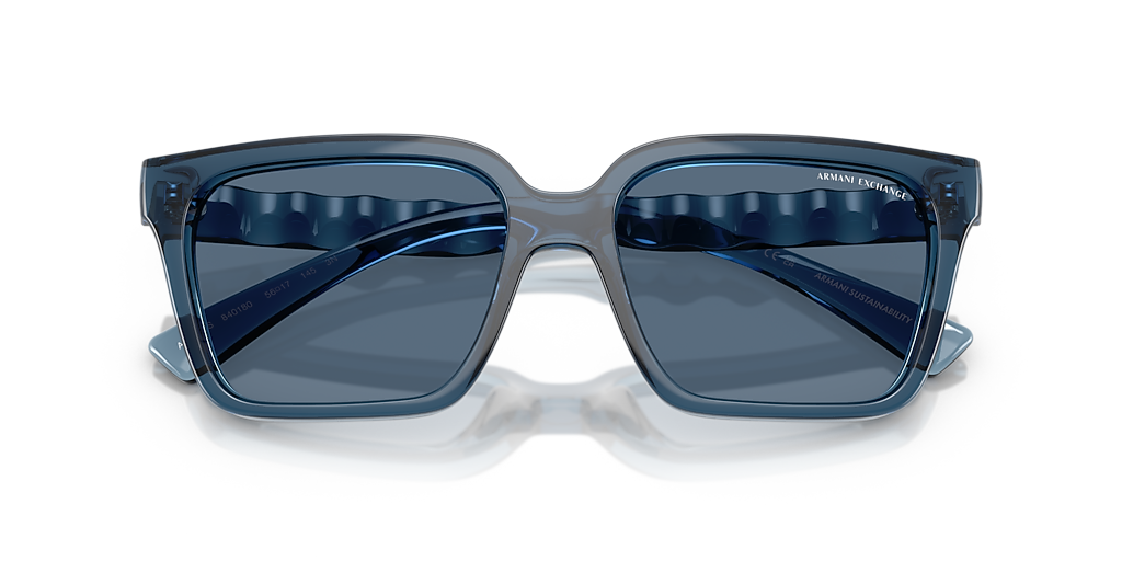 Armani Exchange AX4147S M (56 - 17) with Blue lenses and Blue