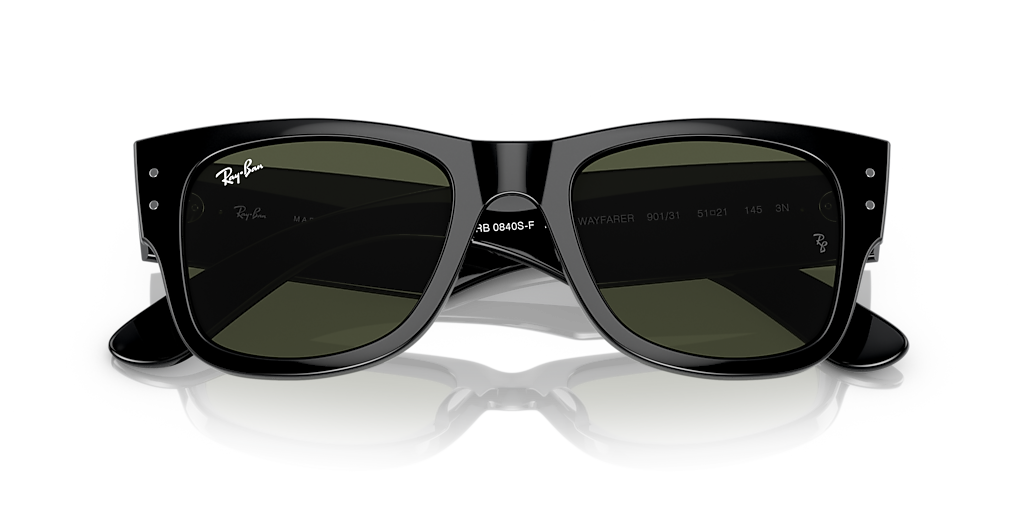 Ray-Ban Mega Wayfarer L (52 - 21) with Green lenses and Black