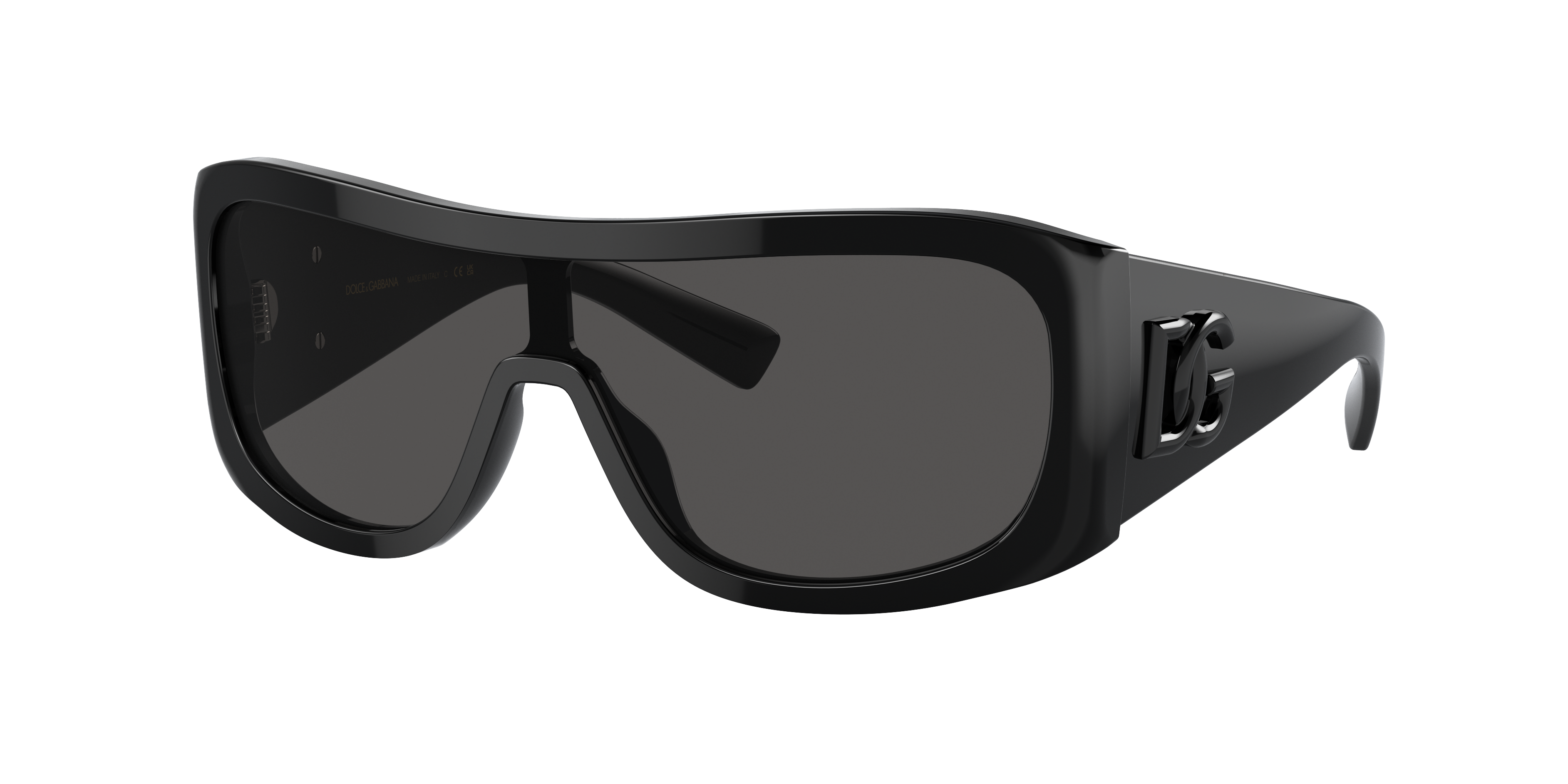 Dolce & Gabbana Sonnenbrille Mit Shield-gestell In Black