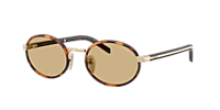 PRADA PR B56S Pecan - Women Luxury Sunglasses, Light Purple Brown Lens