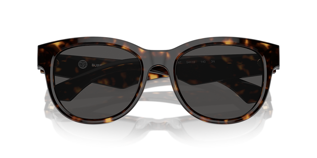 BURBERRY BE4432U Dark Havana - Women Luxury Sunglasses, Dark Grey Lens