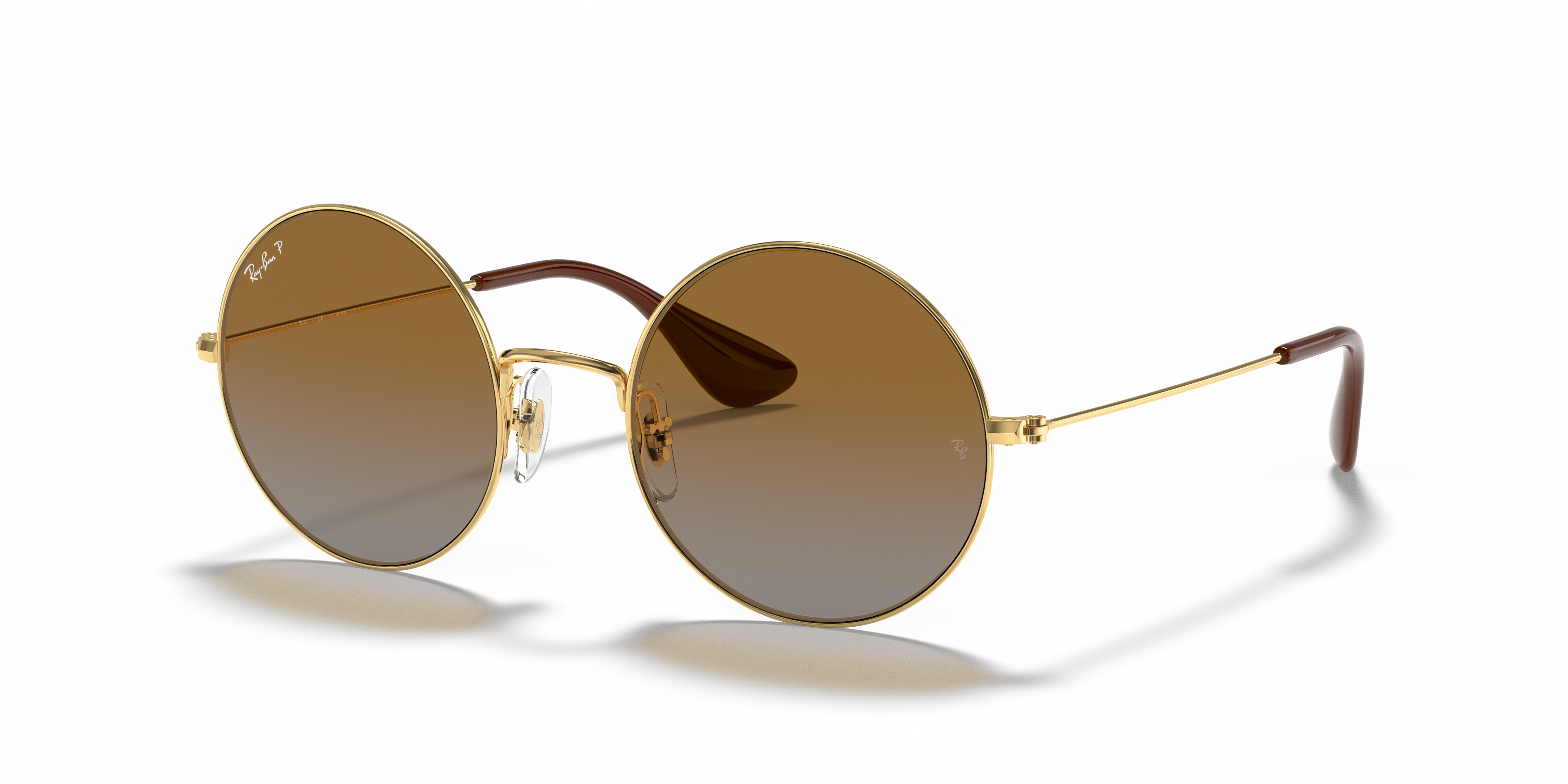 ROUND METAL FOLDING Sunglasses in Gold and Copper Flash