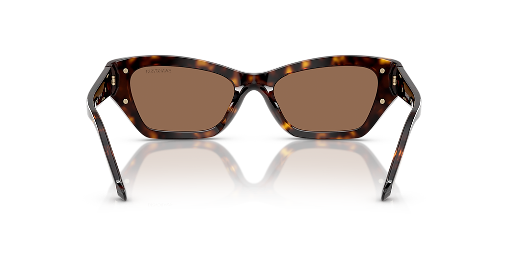 SWAROVSKI SK6029 Dark Havana - Women Sunglasses, Dark Brown Lens