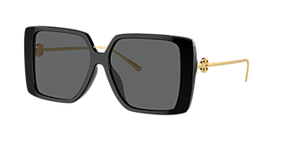NIB Tory Burch Sunglasses TY9076U Black Frames Tory Burch TY9076U L (58 - 16) with Grey lenses and Black  main image 4