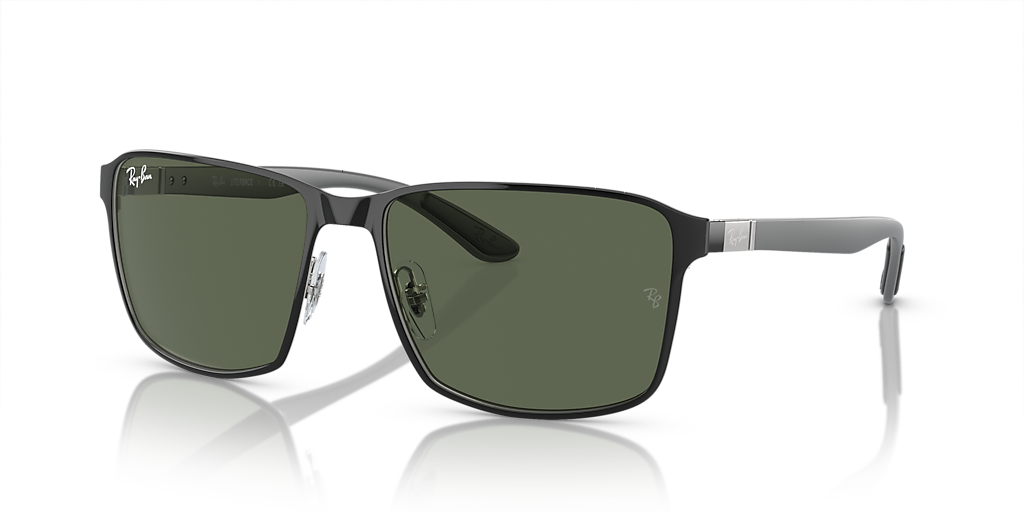 Ray-Ban RB3721 XXL (59 - 17) with Green lenses and Black frame