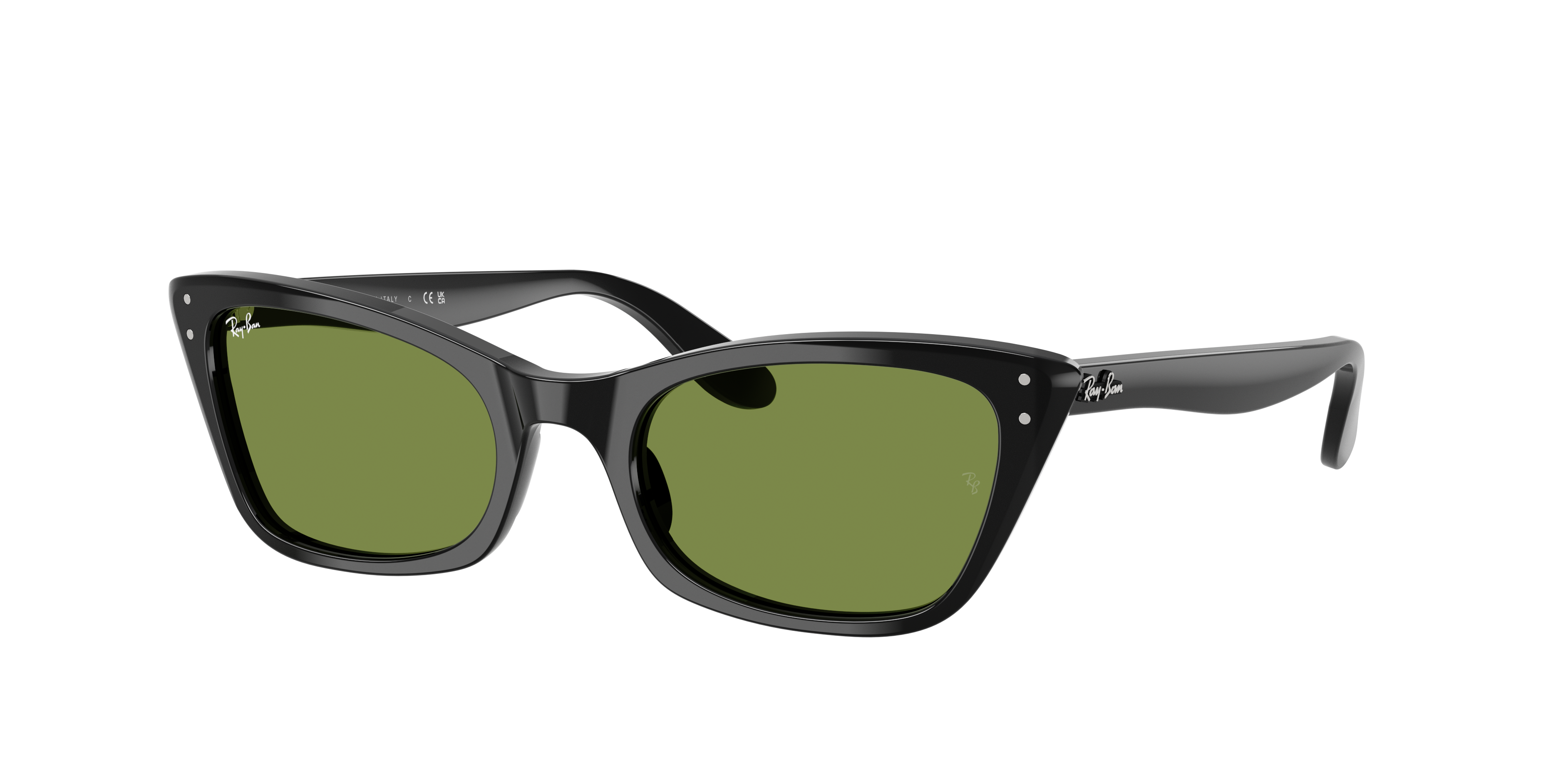 Ray-Ban Woman Sunglass Lady Burbank -  Frame color: Black, Lens color: Green