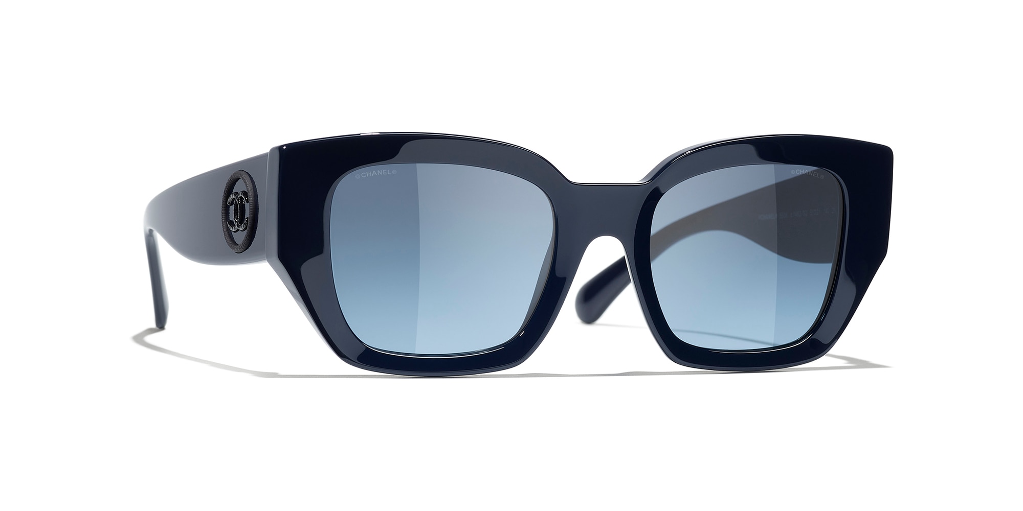 Chanel Woman Sunglass Square  Sunglasses CH5506 -  Frame color: Blue, Lens color: Blue