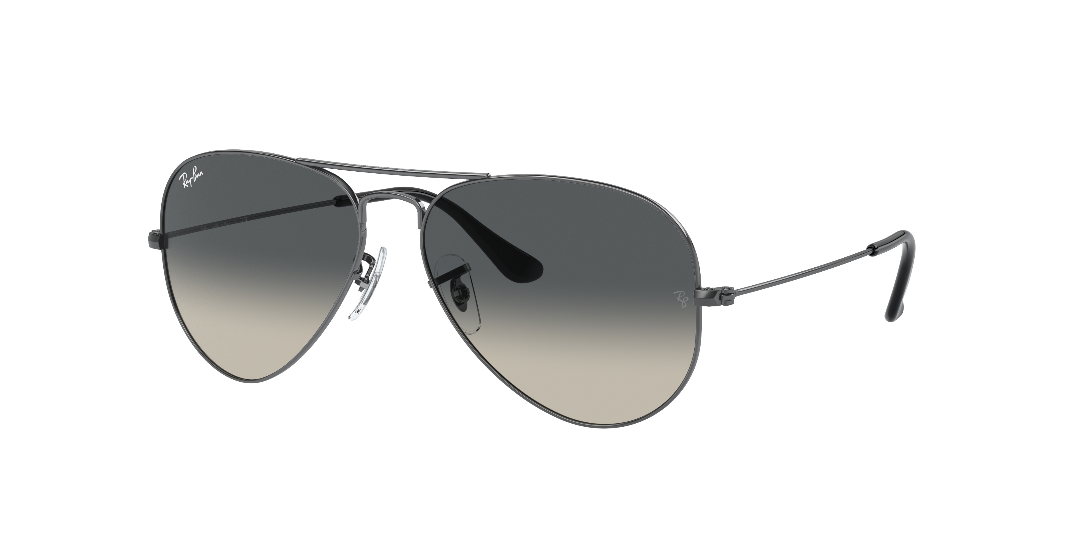 Ray-Ban Unisex Sunglass Aviator Gradient -  Frame color: Gunmetal, Lens color: Grey